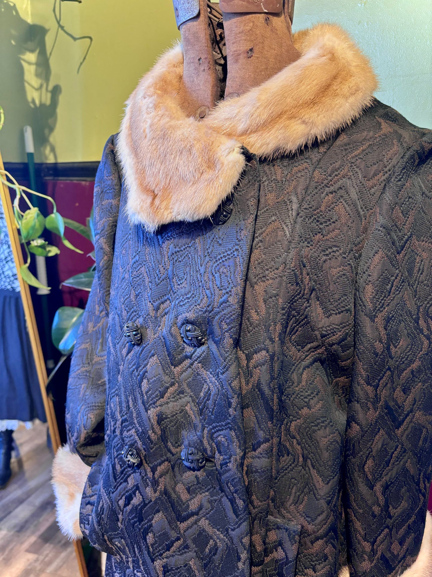 Mink & Brocade Coat