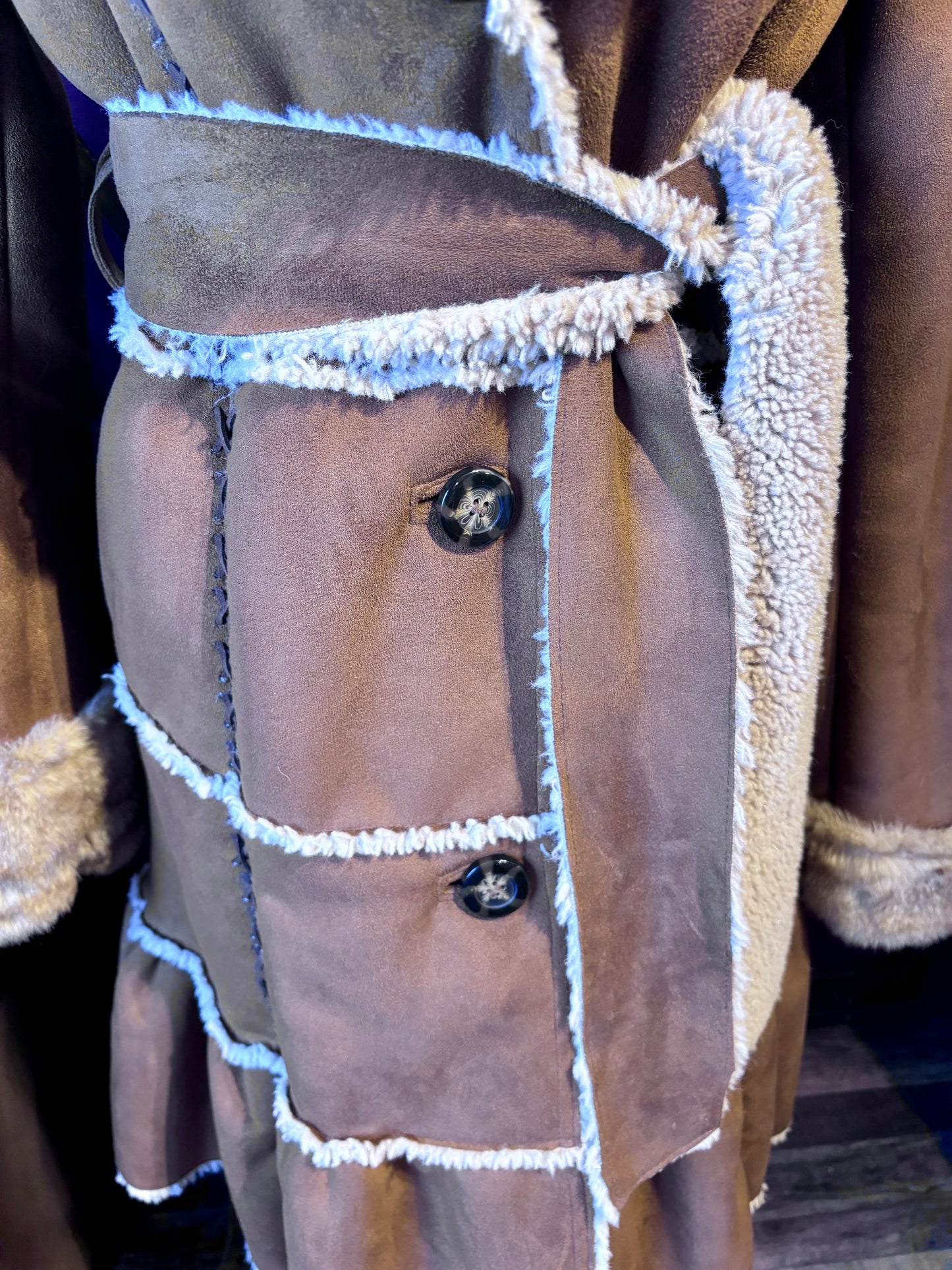 Camel Suede Princess Coat