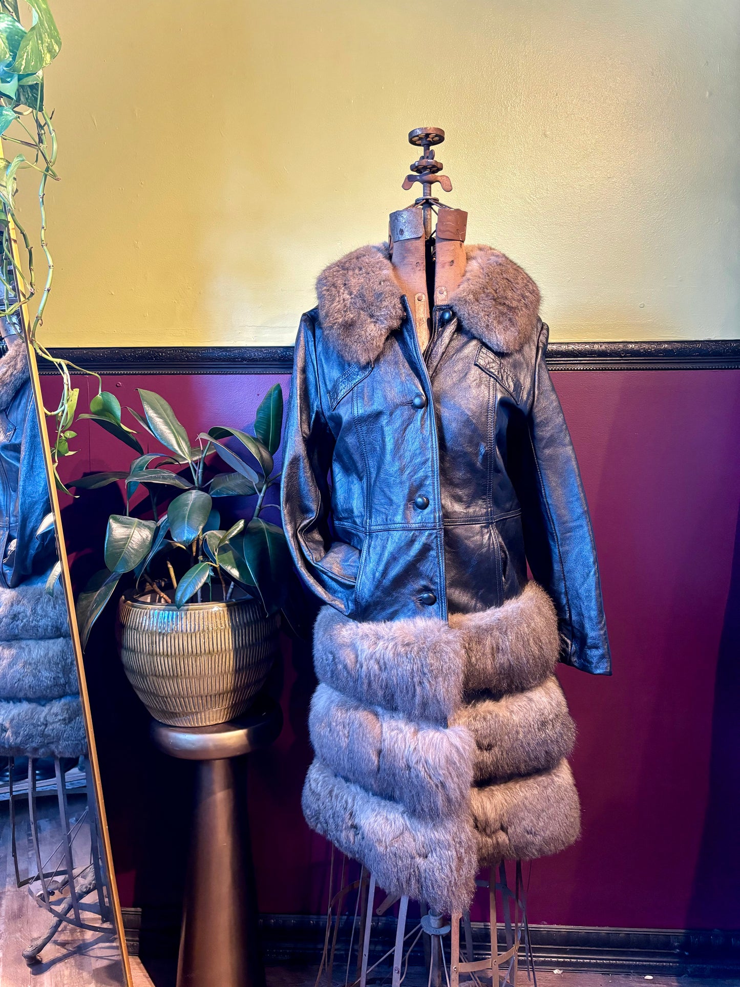 Chinchilla Leather Trench