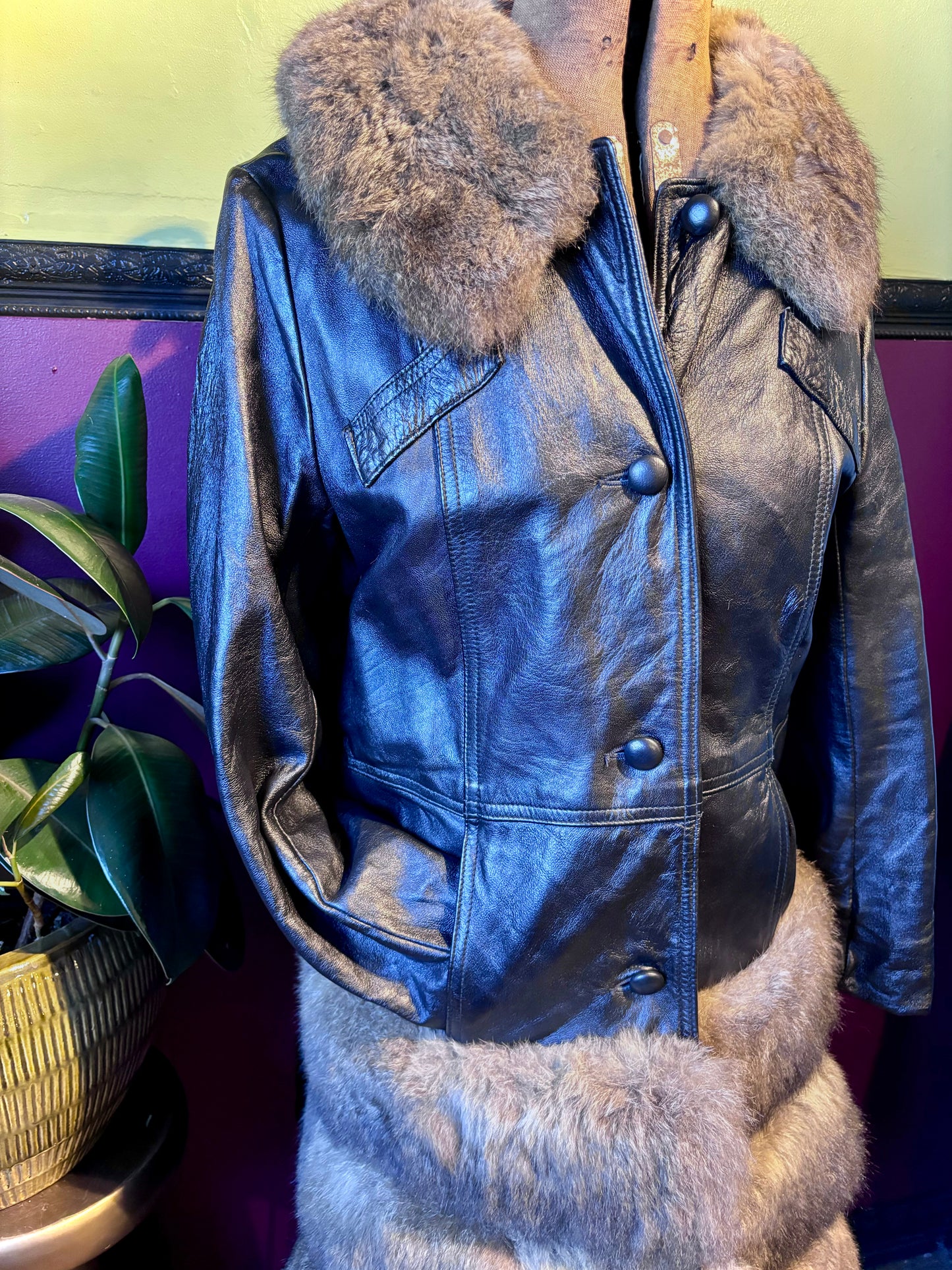 Chinchilla Leather Trench