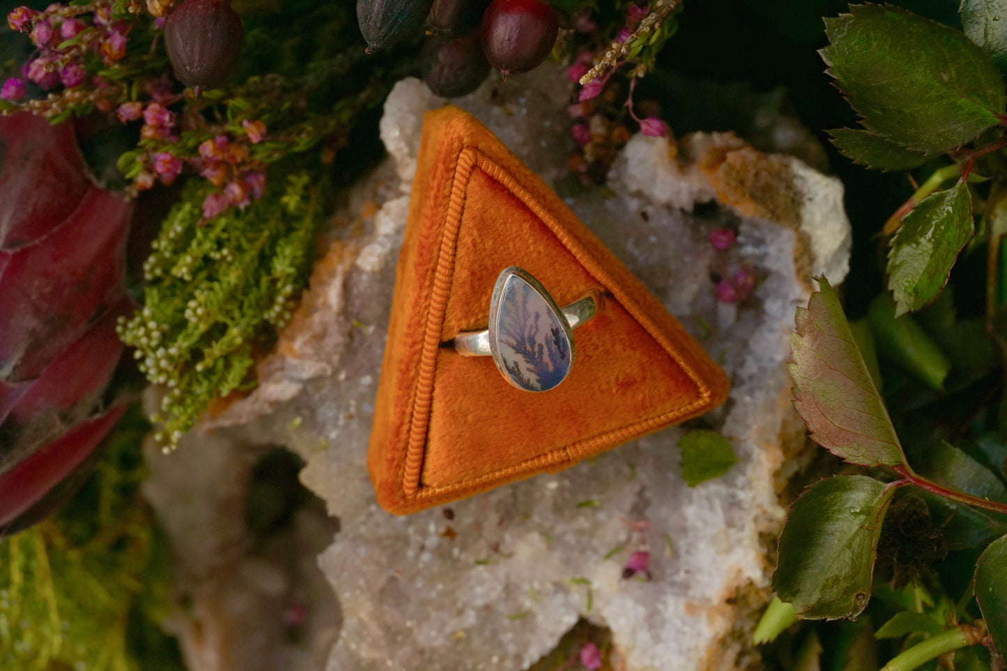 Scenic Dendritic Agate Teardrop