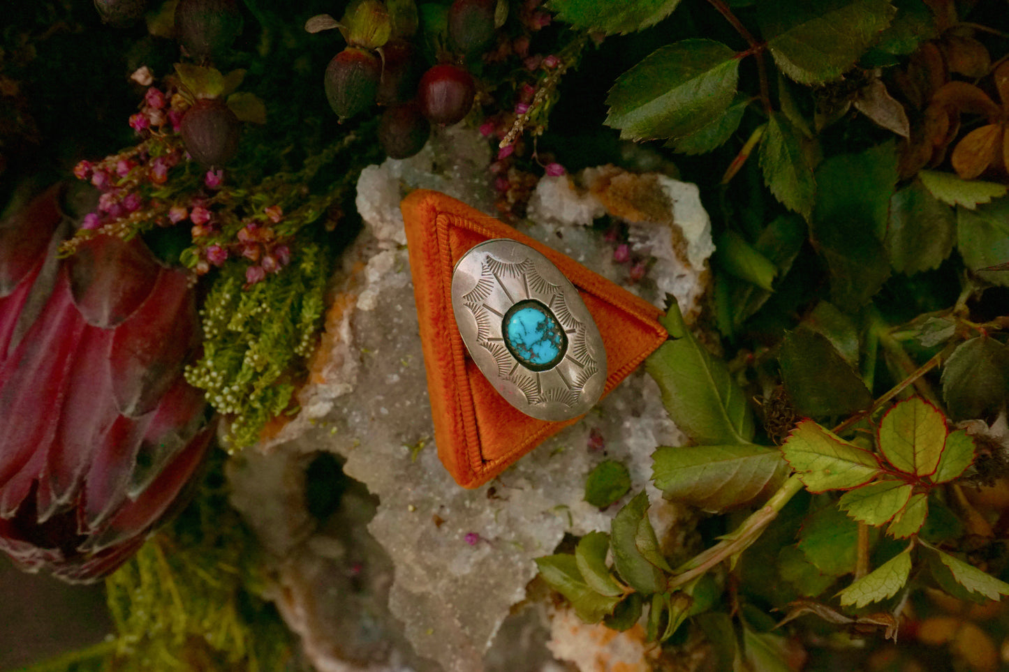 ‘Shadow Box’ Turquoise Ring