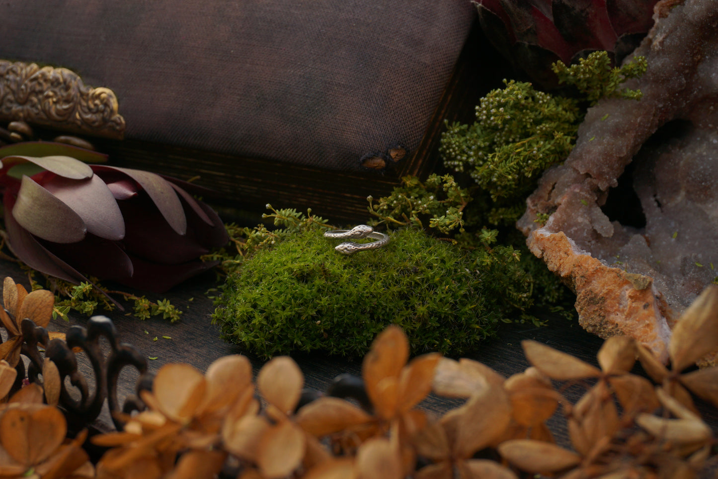 Pewter Double Snake Heads