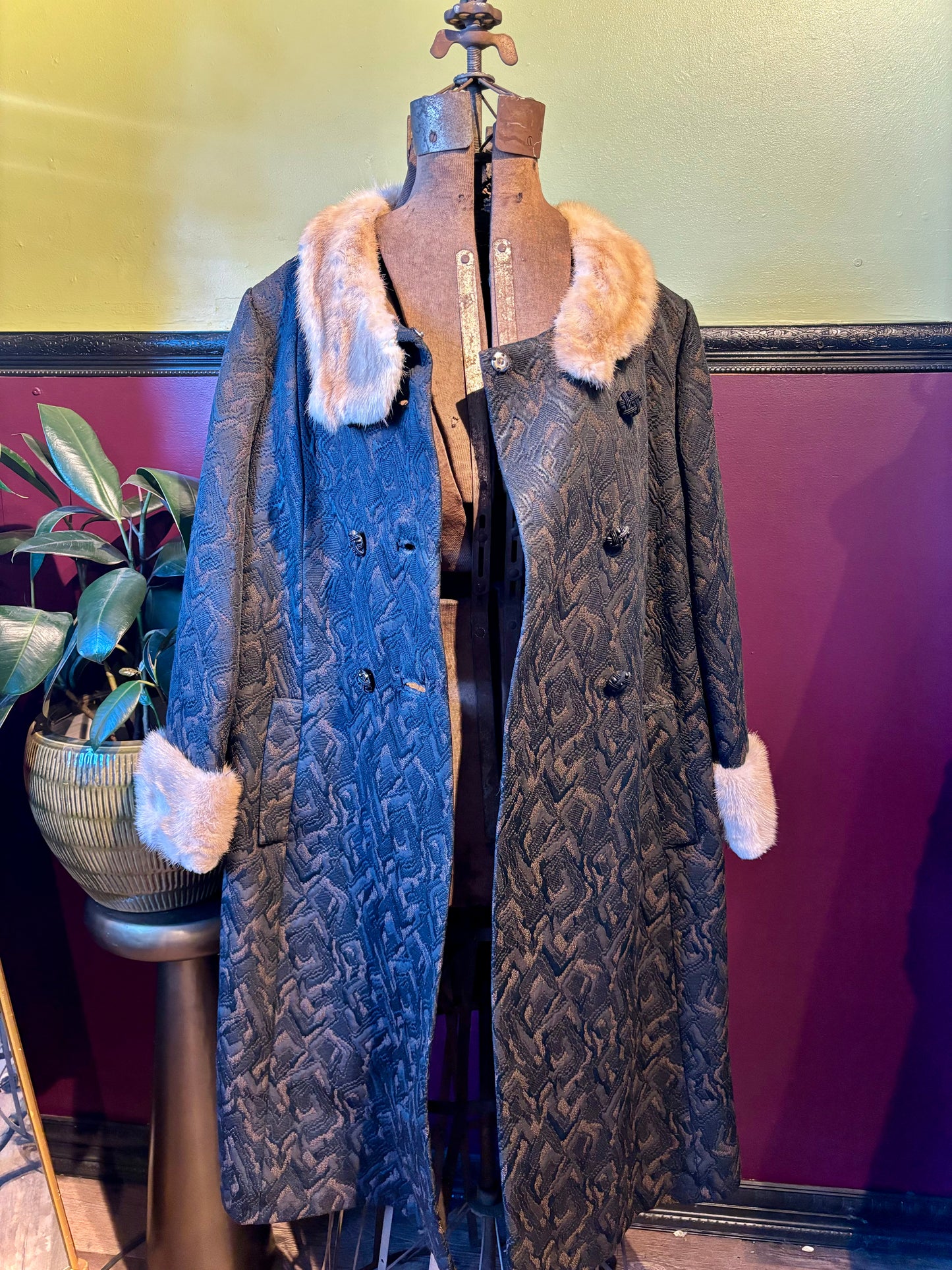 Mink & Brocade Coat