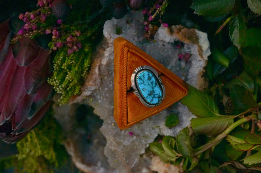 Framed Turquoise Ring