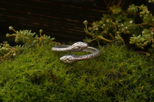 Pewter Double Snake Heads